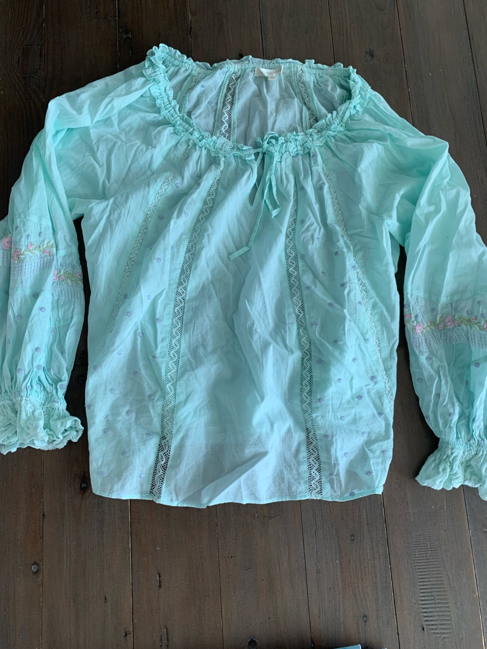 LoveShackFancy Odina top in sea foam - Picture 5 of 9